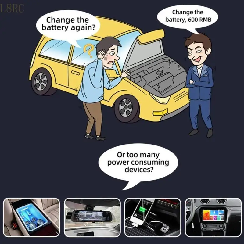 

L8RC Car Battery Tester Detector 12V 24V Battery Charging Tester Power Detection