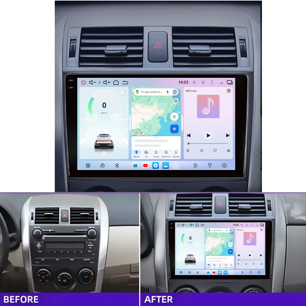 For Toyota Prius XW30 2009 2010 2011 2012 2013 - 2015 Android Auto Car Radio Video Multimedia Player Carplay GPS Navigation