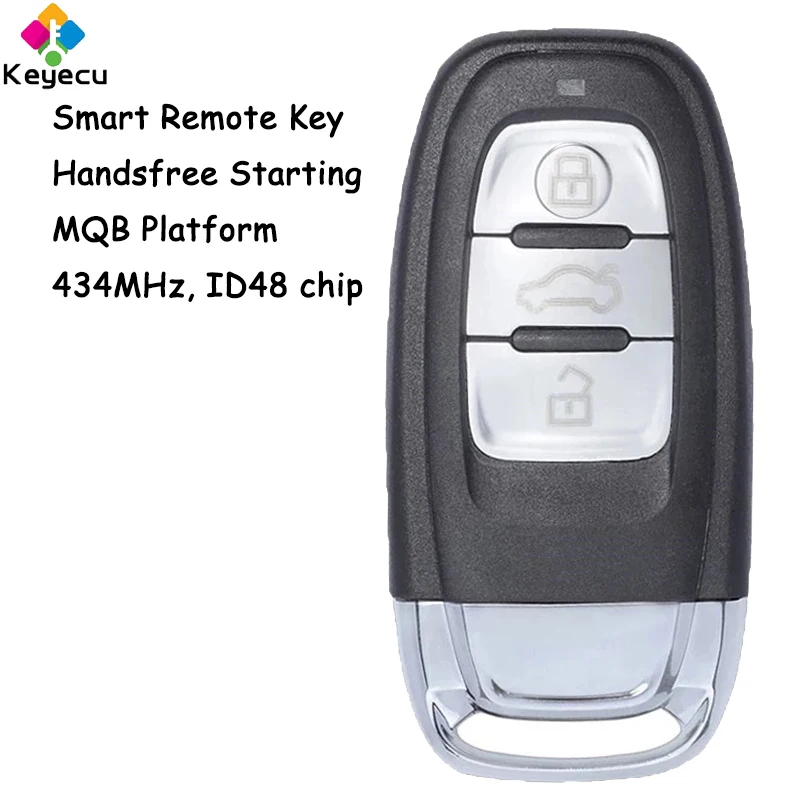 

KEYECU Handsfree Starting Smart Remote Control Car Key With 3 Buttons 434MHz ID48 Chip Fob for Audi MQB A1 A3 Q3L Q2L 2013-2019