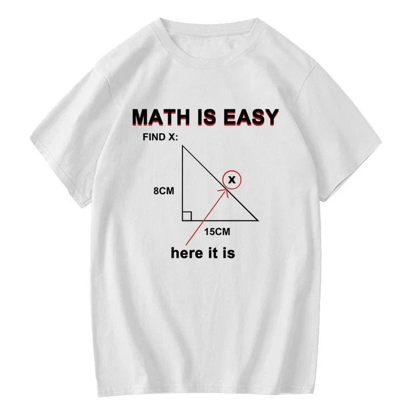

Funny Mathematics Print Loose Summer Short Sleeve Men T Shirt Male T-shirt Top Tee Men's High Quality T-shirt