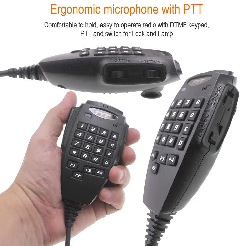 For TH-9800 Car Walkie Talkie PTT Speaker Microphone for TYT TH-9800 Plus Quad Band 50W Car Mobile Radio Walkie Talkie Station