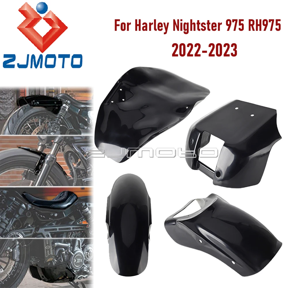 

Shorty Front Fenders Rear Splash Guard Motorcycle Chin Fairing Lower Spoiler Mudguard For Harley Nightster 975 RH975 2022-2023