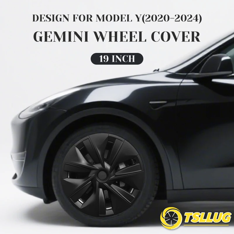 

TSLLUG 4 шт. колпаки ступицы колес для Tesla Model Y 2020-2024 19-дюймовый 0-й стиль автомобильные колпаки ступиц аксессуары полная обертка края