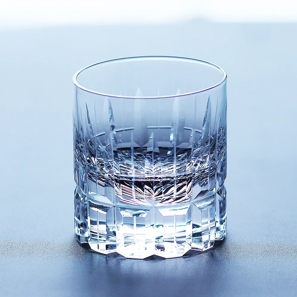 Vidrio de cristal sin plomo de primera calidad, whisky, jugo Bourbon, cristalería para beber, obra de arte grabada a mano para colección