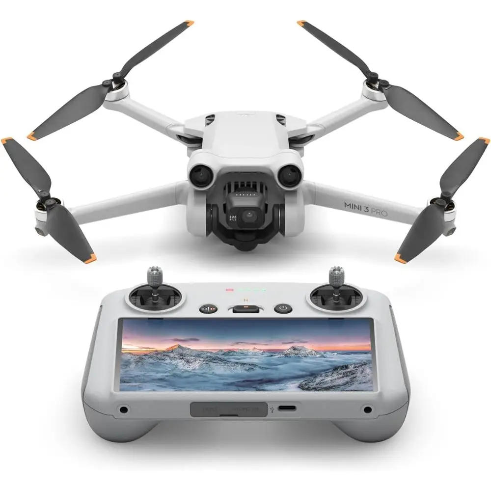 Mini 3 Pro (RC), Mini Drone with 4K Video, 48MP Photo, 34 Mins light Time, Lthan 249 g, Obstacle Sensing, Return to Home, AA Rem