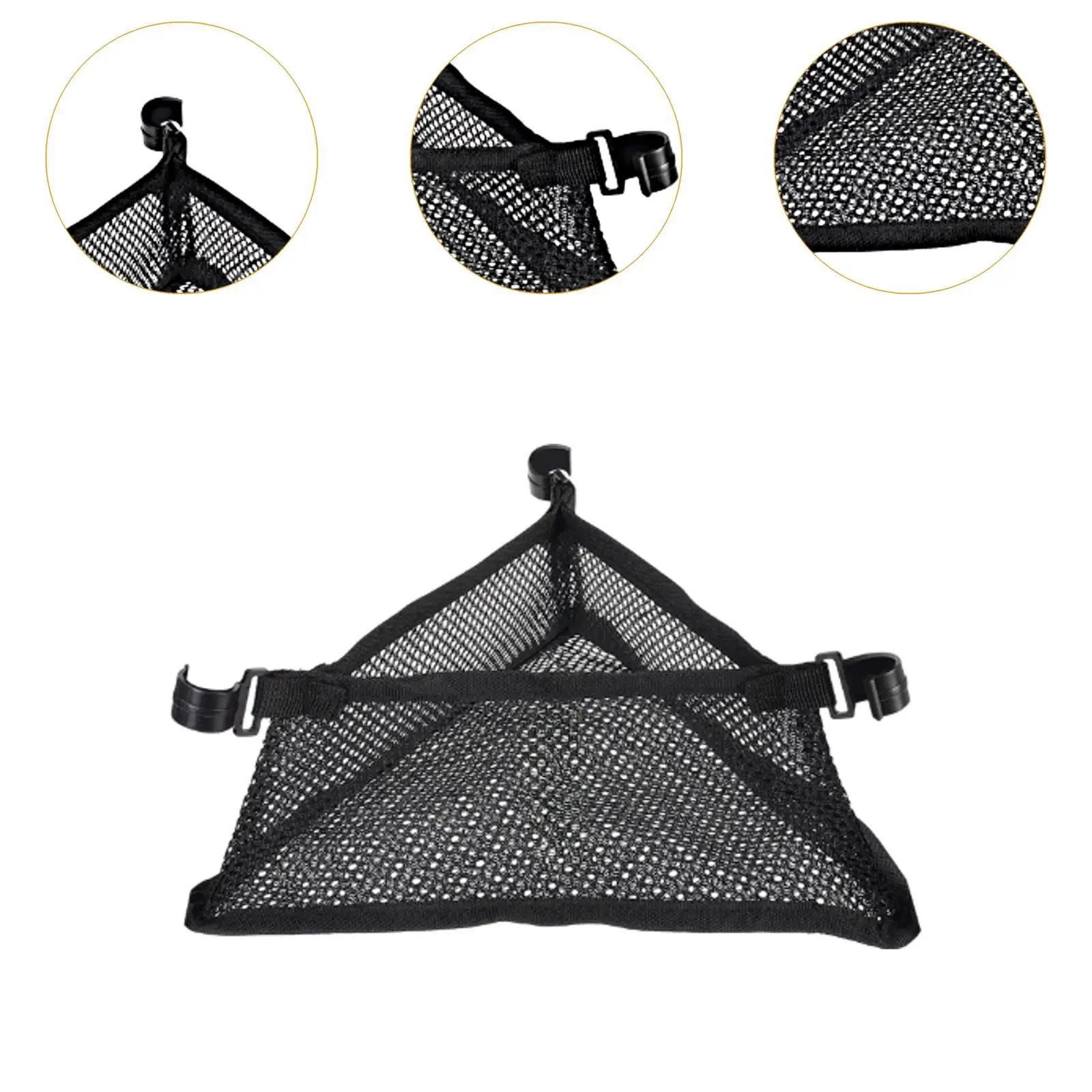 Storage Bag under Table for Picnic, Triangular Mesh Bag, Accessories, Folding