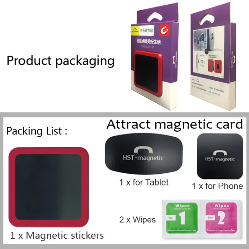 Wall Mount Tablet Magnetic Stand Magnet Strong Adsorption Support All Phone Tablets for iPad Pro Air