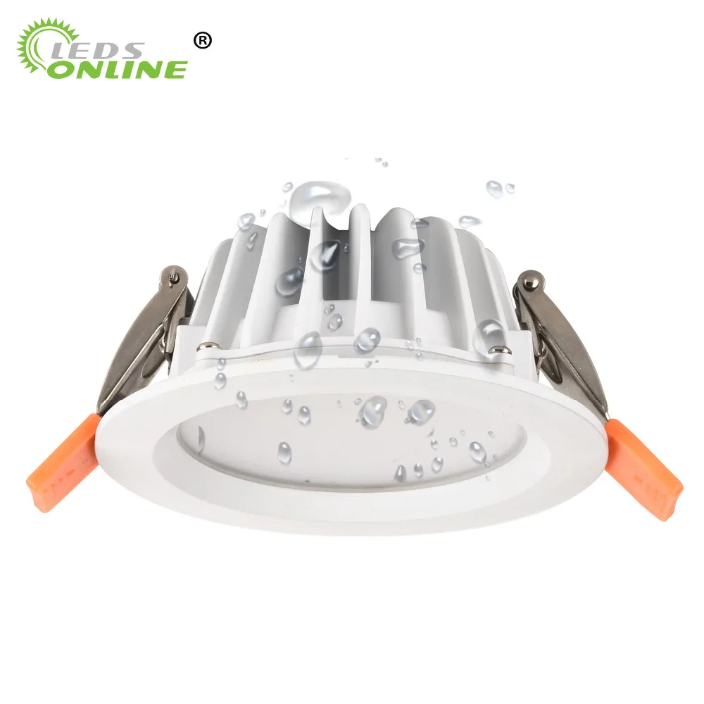 Waterproof LED Ceiling IP65 Fully sealed 5W 7W 9W 12W 15W Recessed LED Lamp Spot Light White shell AC85-265V