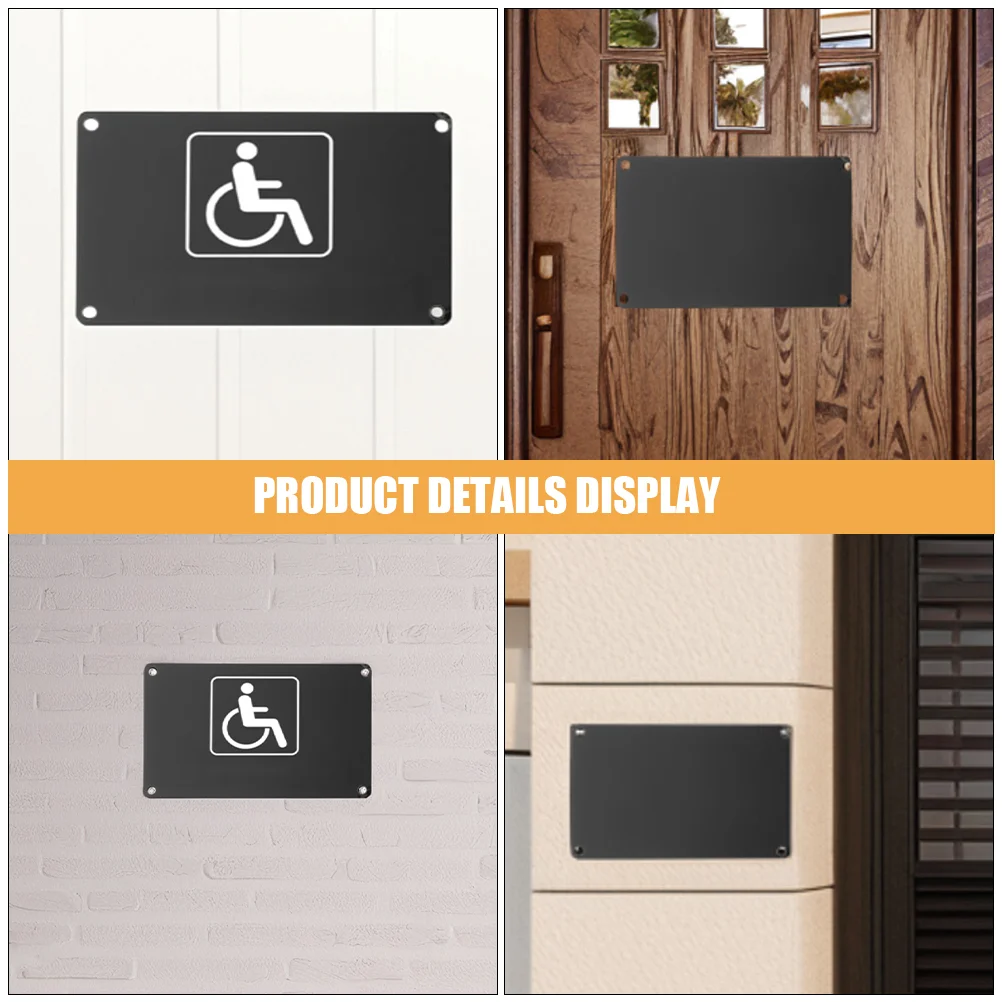 10 Piezas de Placas de Nombre de Aluminio Grabadas Signos en Blanco Anodizados en Negro para Puertas Paredes Hoteles Industrias Metales de Múltiples Funciones