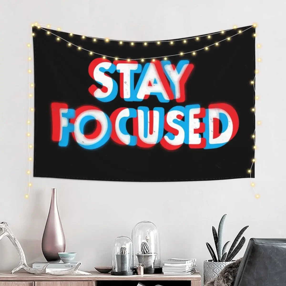 Stay Focused Tapestry Cute Room Decor Decoration Wall Home Decorating Tapestry