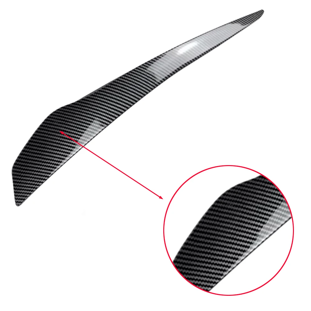 1 Pair Car Headlights Eyebrow Eyelids Cover ABS Carbon Fiber Sticker For BMW 3 Series Coupe E92 E93 LCI 2010 2011 2012