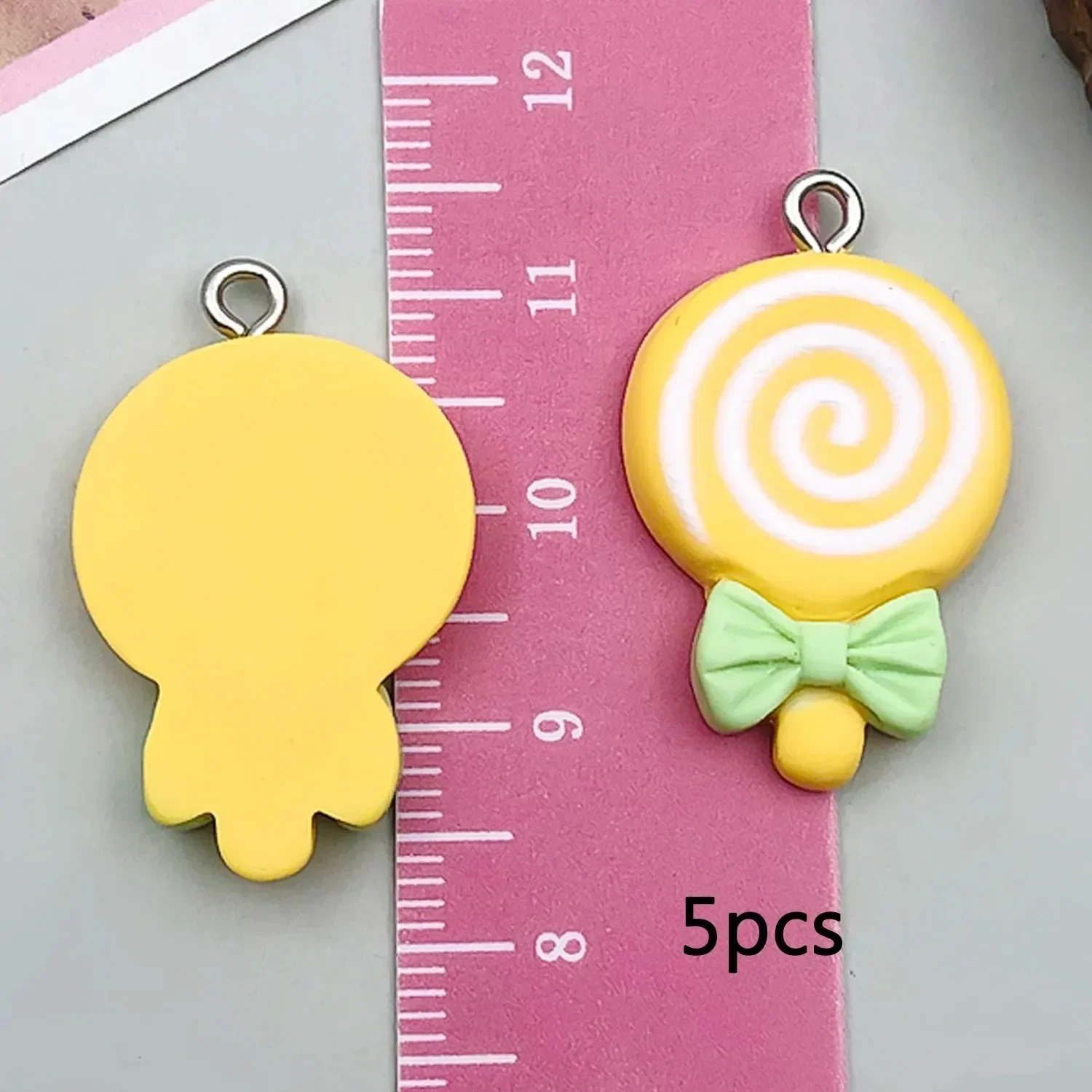 10Pcs Sweet Mini Bow Candy Resin Charms, Cute Pendants Bulk DIY Craft Supplies for Earrings Necklaces Keychains Jewelry Making