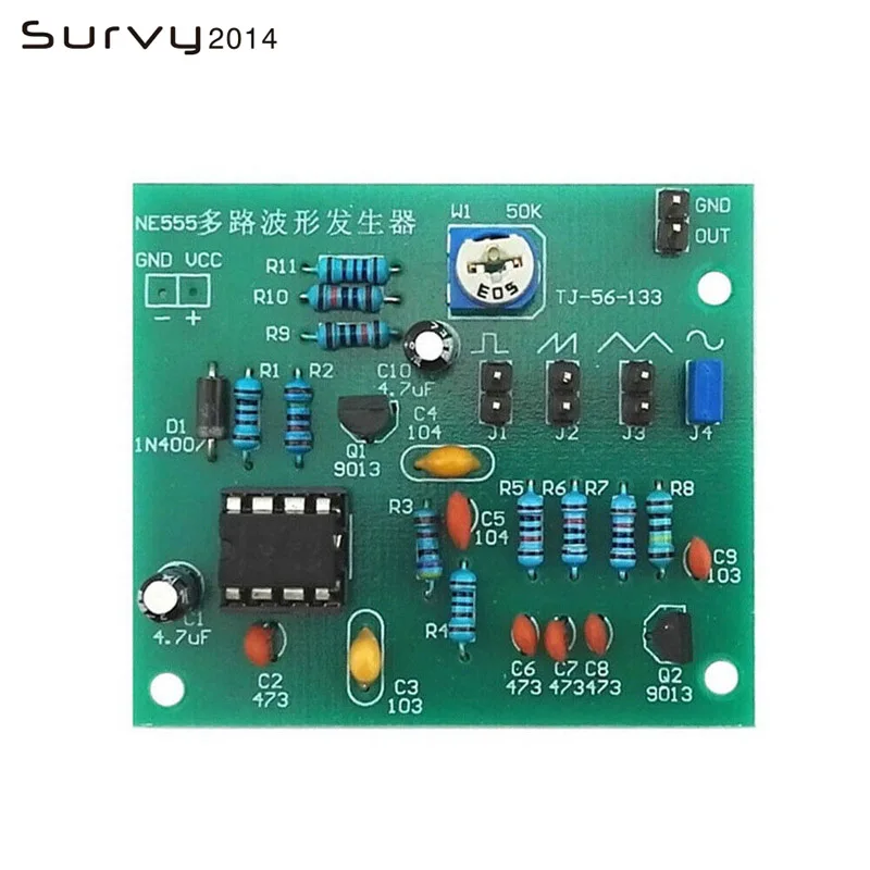 Sine Triangle Square Wave NE555 Multi-Channel Waveform Generator Module diy electronics