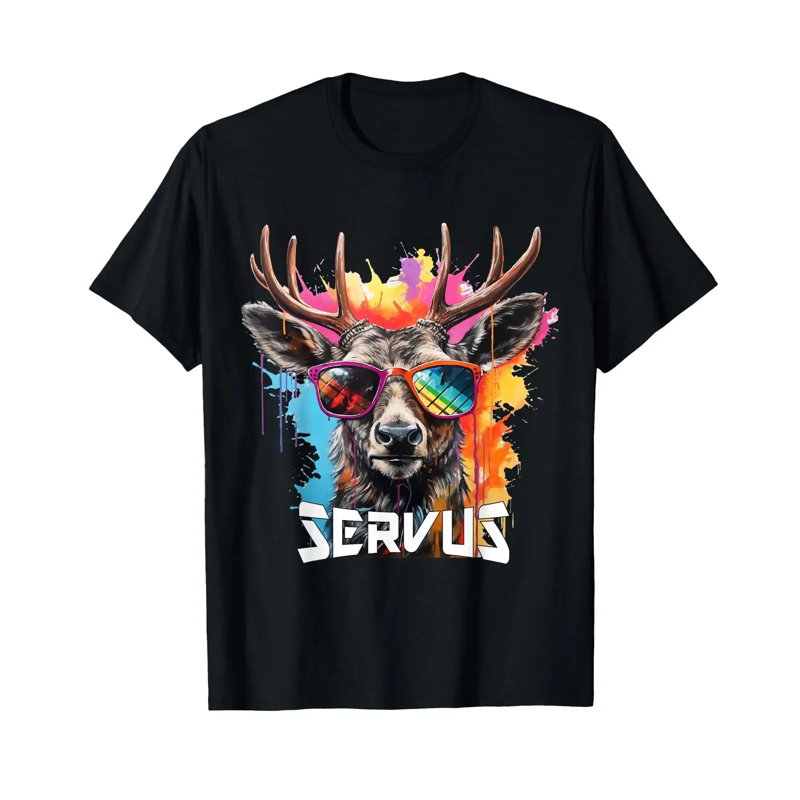 Camiseta de Disfraz Servus, Estilo Tradicional Tirolés Baviera, Vintage, Lavada, Streetwear, Cómoda, Versátil, con Gráficos, Elegante y a la Moda