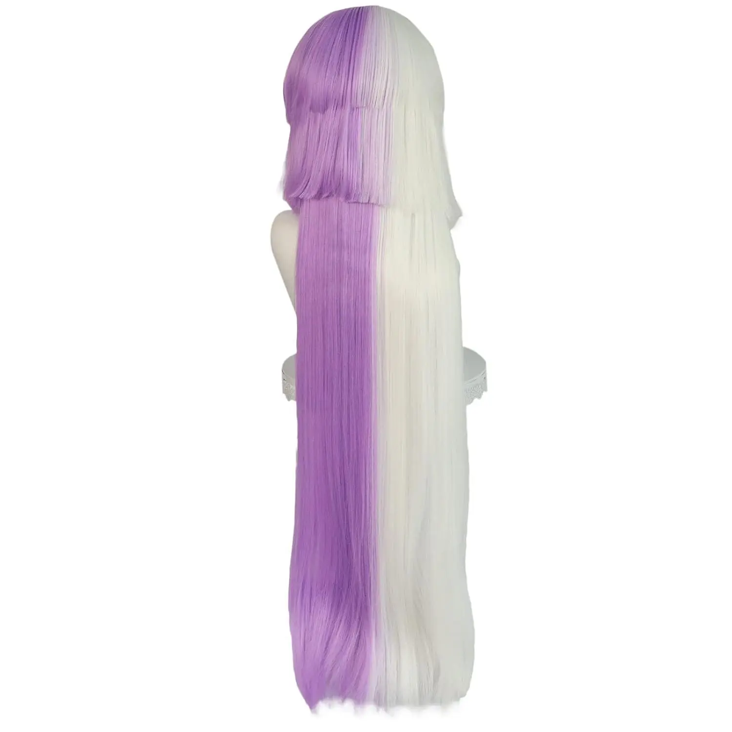 Anime Bungou Stray Dogs Sigma Cosplay Long White Purple Heat Resistant Synthetic Hair Wig