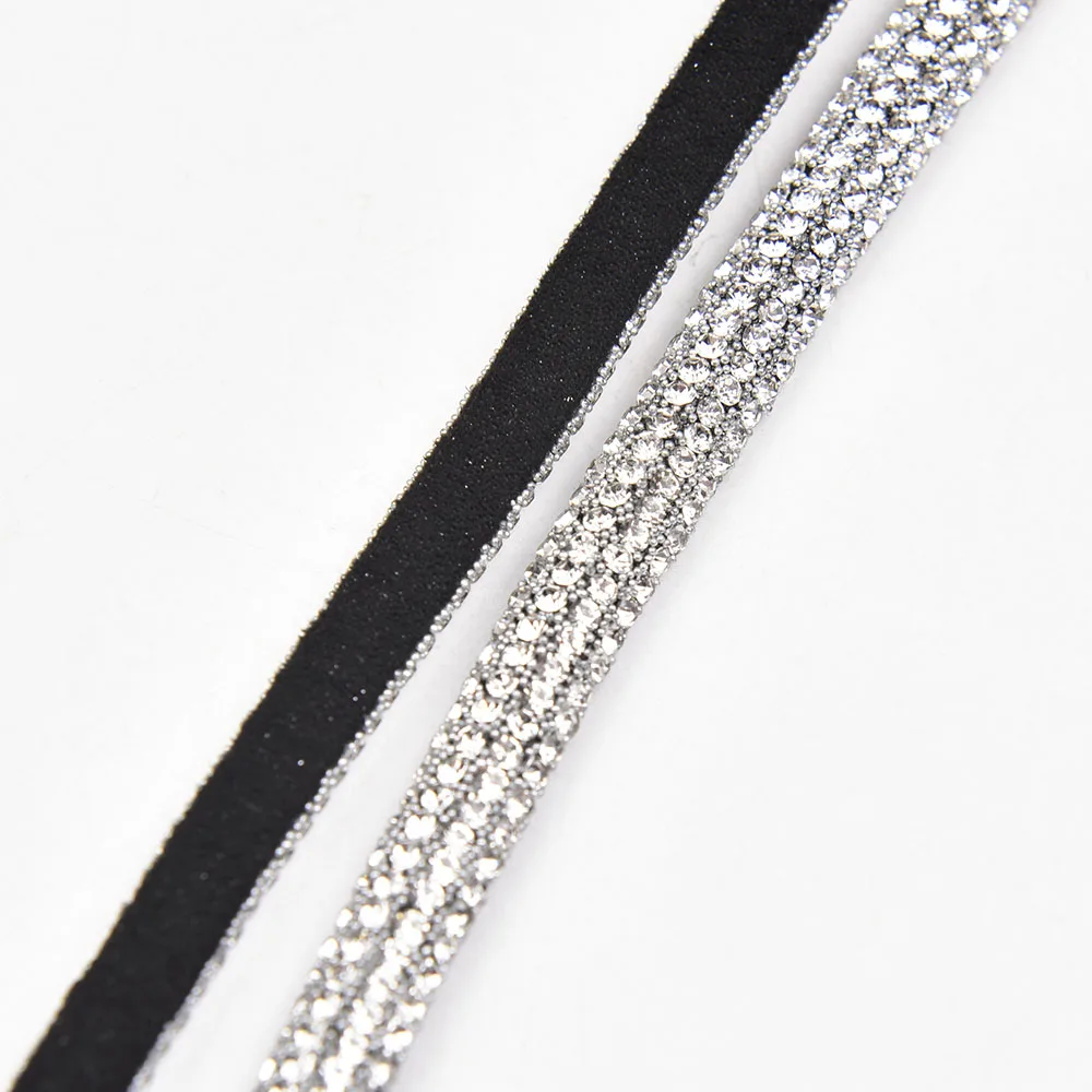 Nuove perline bianche Corda di cotone con diamanti Corda semicircolare con strass Coulisse Taglio per scarpe Vestiti Decorazione in pizzo di