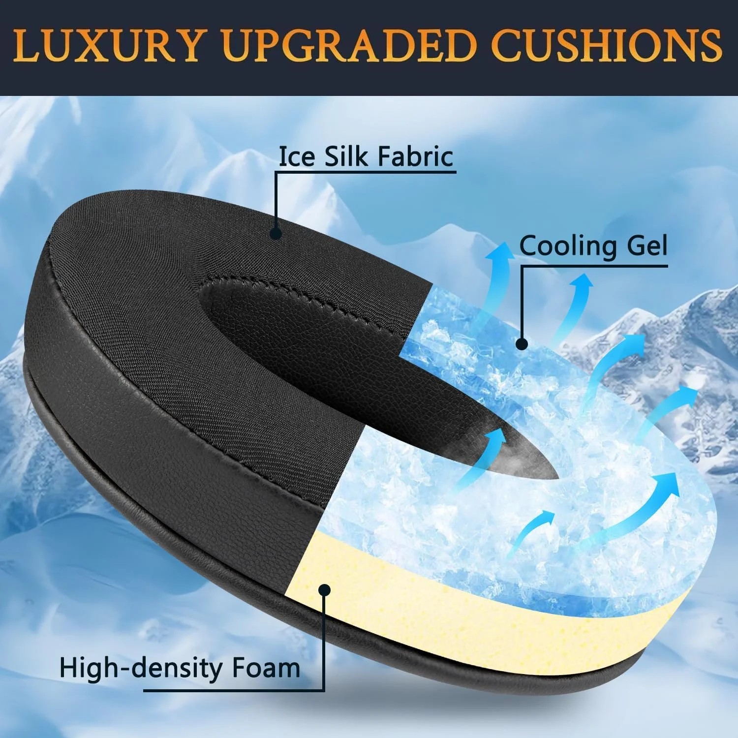 Replacement  Ear Pads for HyperX Cloud 123 Alpha, II,III,Stinger,Silver,Core,X,S,Pro Headphones memory foam Earpads Cooling Gel