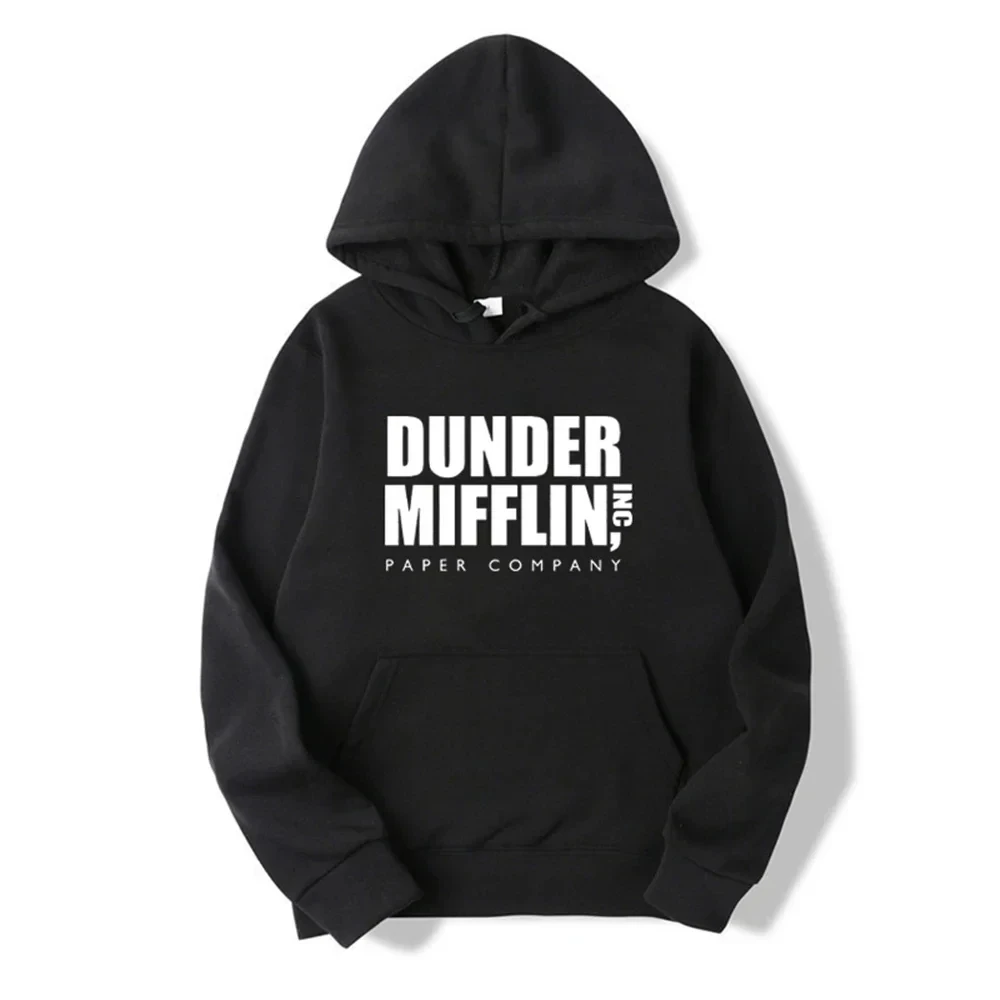 The Office Dunder Mufflin INC Paper Hoodie Dwight Schrute Bluza Mężczyźni Kobiety Bluzy Casual Pullover Sweter z kapturem