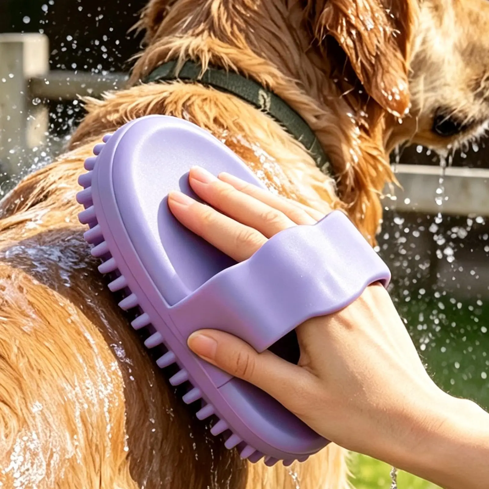 1PC Portable Pet Grooming Comb Brush Horse Care Tool For Bathing And Cleaning Shampoo Brush Massage Rubber Bathing Comb