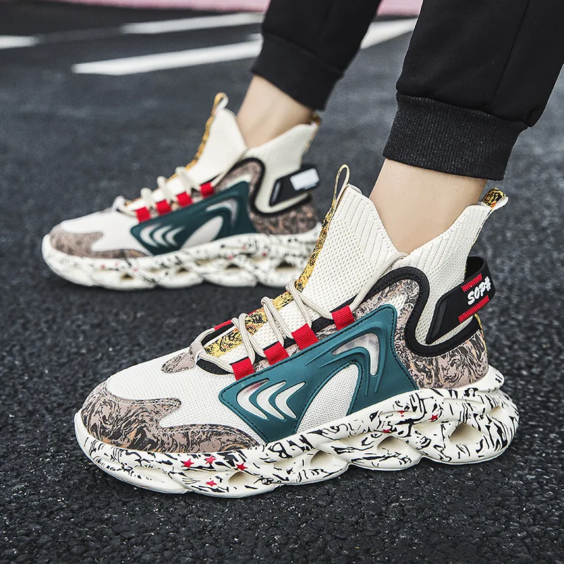 Brand Running Shoes For Man Summer Sport Shoes Men Jogging Footwear Outdoors Lightweight Breathable Men Shoes Sock Men Sneakers