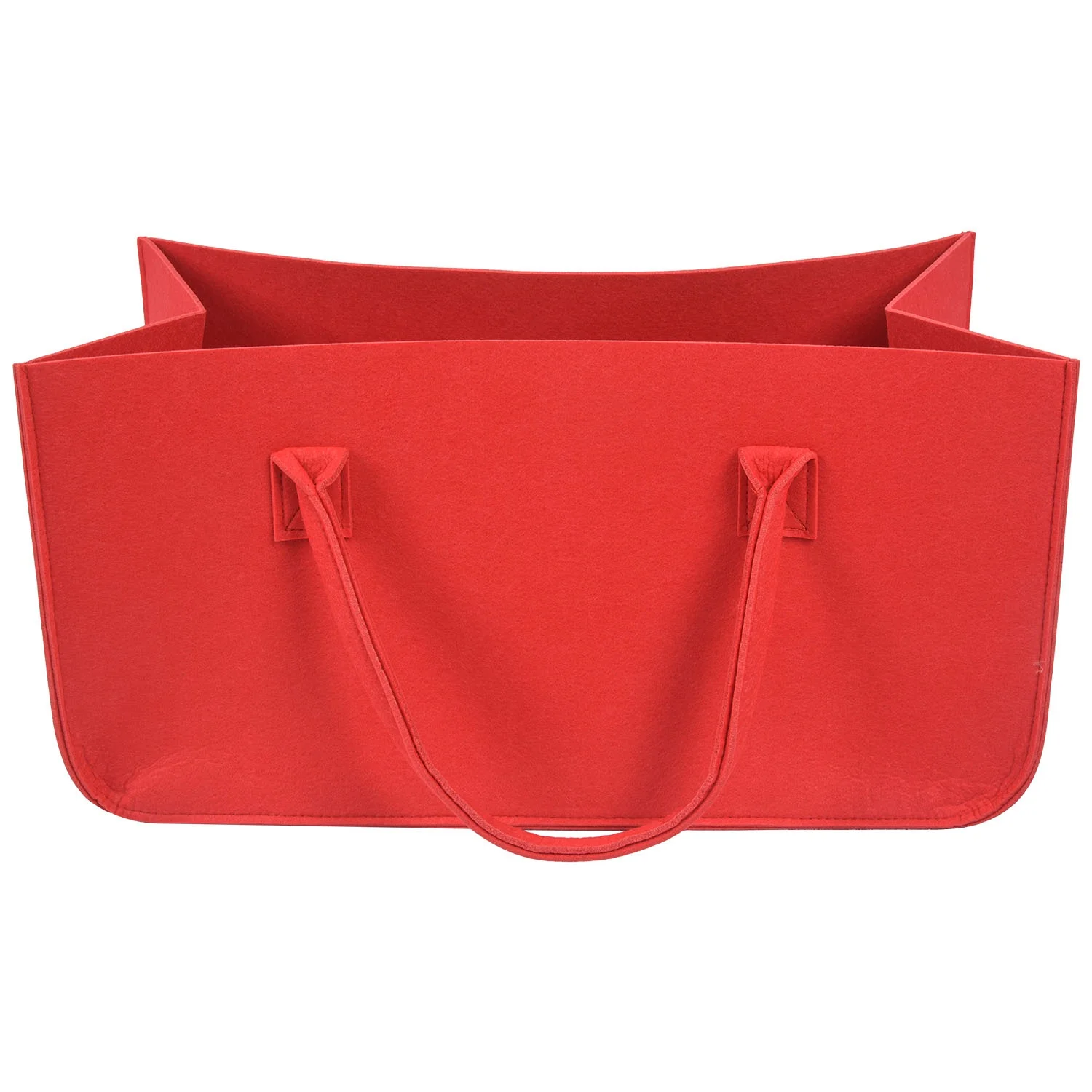 Borsa in feltro ABQR, borsa portaoggetti in feltro Borsa per la spesa casual di grande capacità - rossa