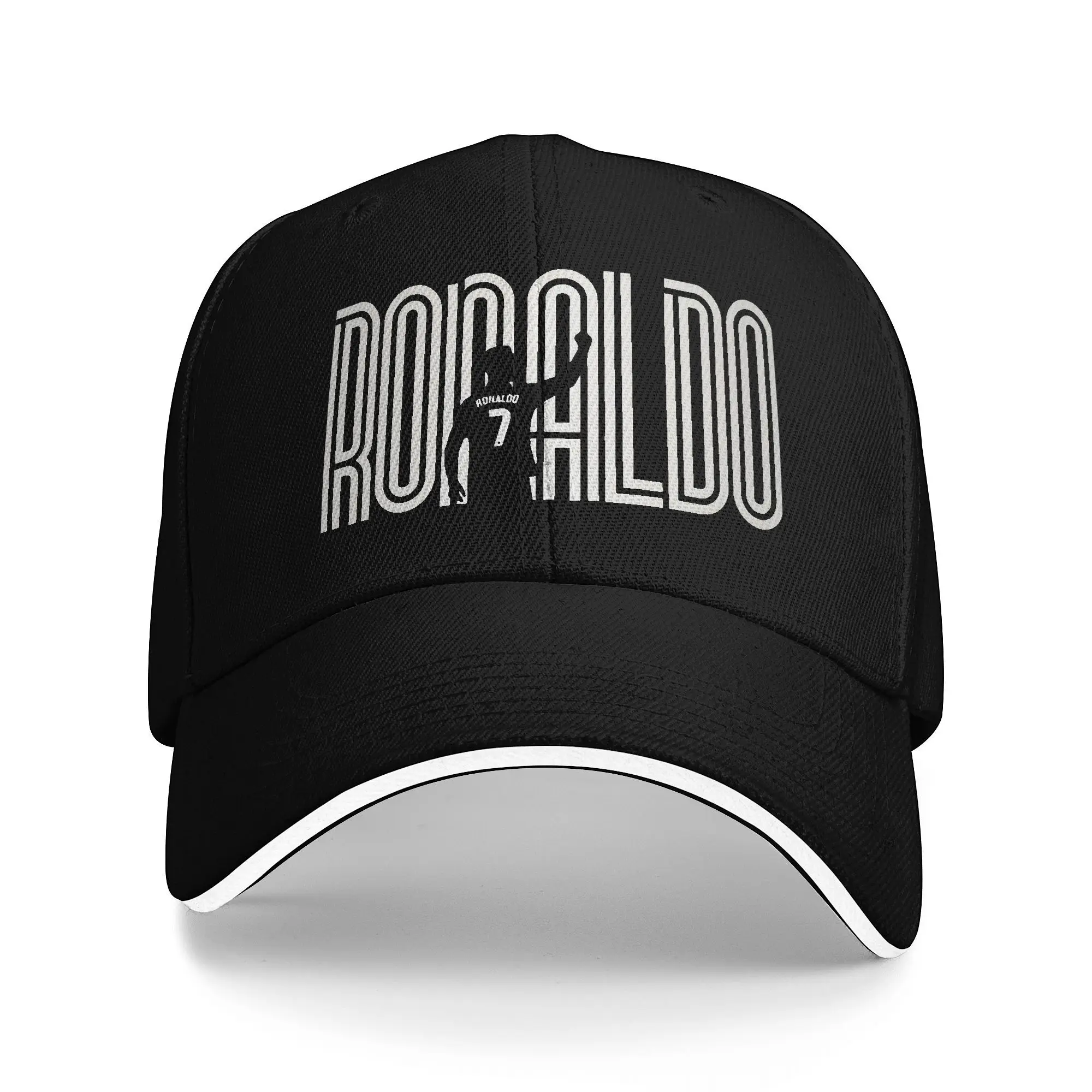 Ronaldos CR7 Black football player  Caps For Unisex Cool Baseball Cap  Sun Hat Casual Headewear Adjustable Fit