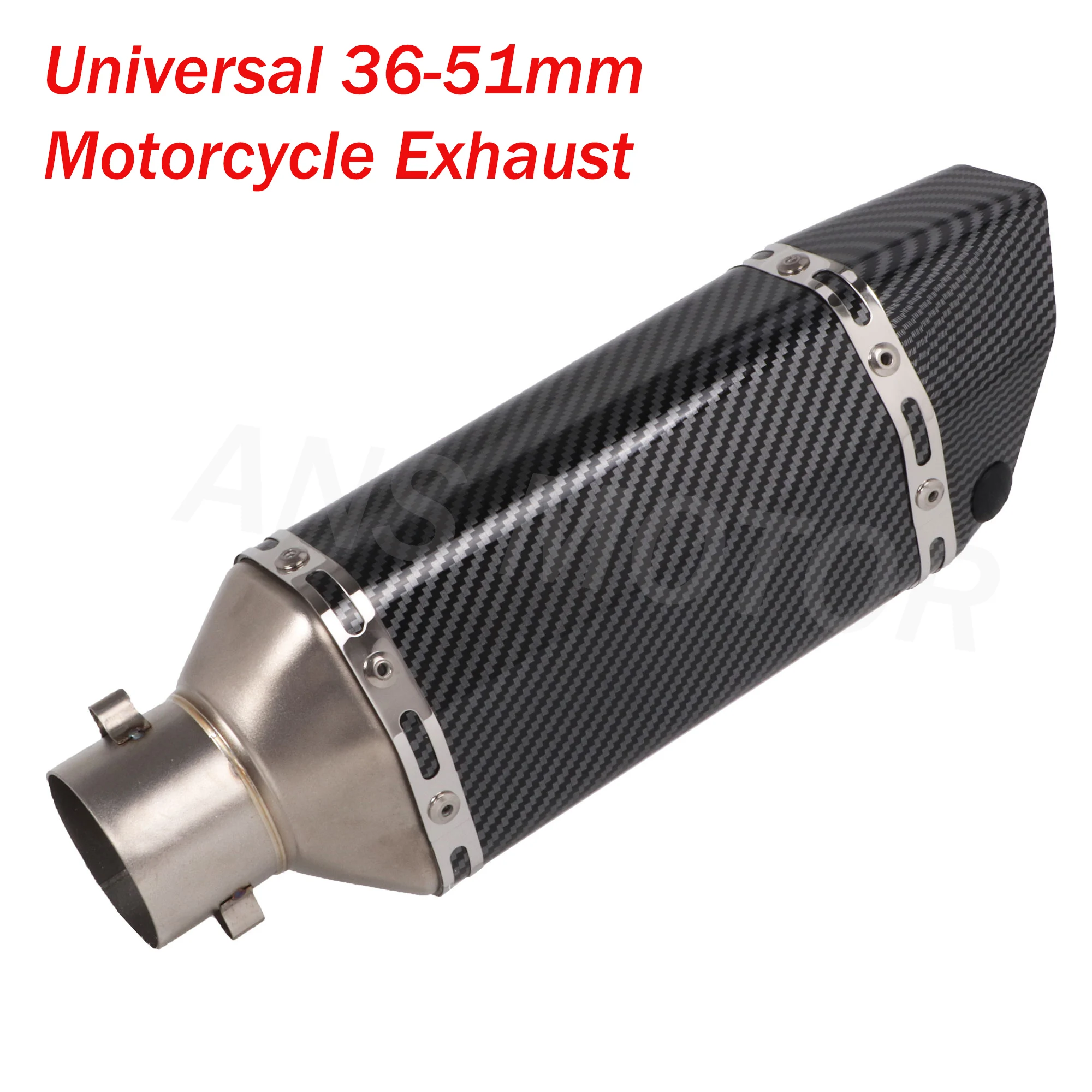 51mm Slip-On-Motorrad auspuff mit db killer Universal-Auspuffrohr modifiziertem Schall dämpfer rohr