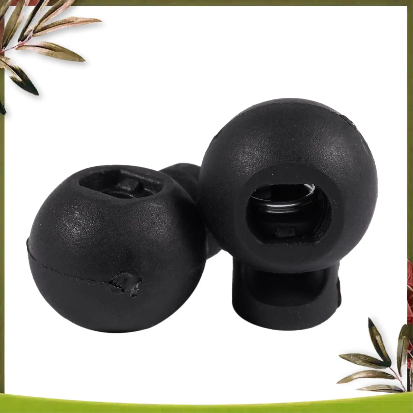 

A08P-200 Piece Cord Stopper DIY Black Plastic Connector Cord Lock Stopper Switch Cover