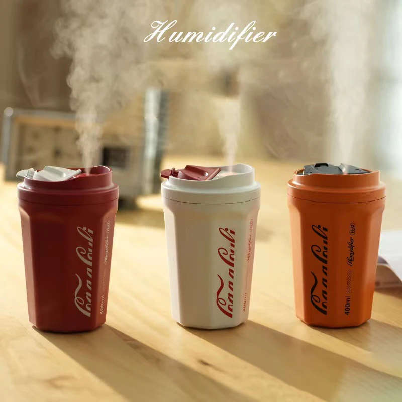 

Creative 400ml Wireless Air Humidifier Aroma Oil Diffuser Car Air Freshener Mini Coke Cup Diffuser USB Rechargable Humidifier