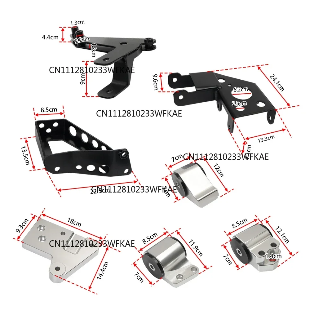 70A K-series Engine Bracket Kit Motor Mount Bracket Replacement For Honda Civic 92-95 EG K20 K24 K-series EG Motor Swap Kit