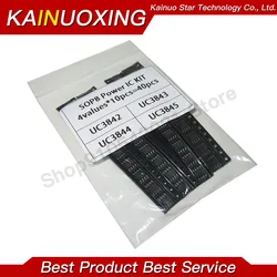 40PCS = 4 values* 10PCS UC3842 UC3843 UC3844 UC3845 sop Power IC kit