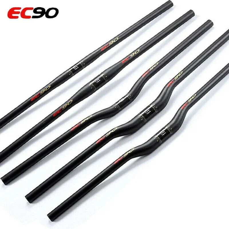 EC90 Carbon Bicycle Handlebar Ultralight Mtb Handlebar 25.4mm 31.8mm Mountain Bike Handle Bar Full Carbon Flat/riser Bar