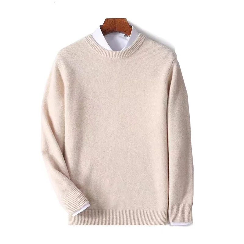 Hot Cashmere Blended Sweater O-neck Pullovers Men\'s Knitted Shirt Korean Homme Hiver Tops casaco de malha 6XL Big Size Merino