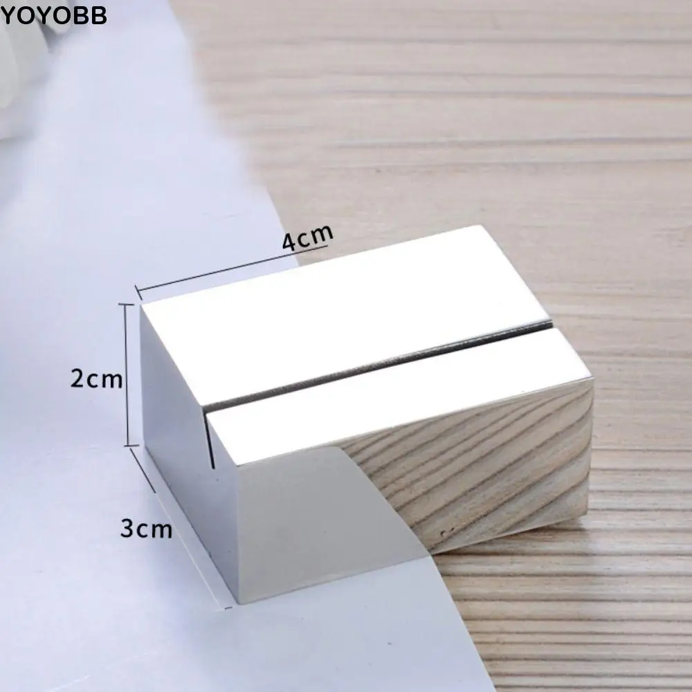 

Insert Menu Folder Stainless Steel Card Holder Funny Solid Menu Memo Holder Creative Label Holder Name Place