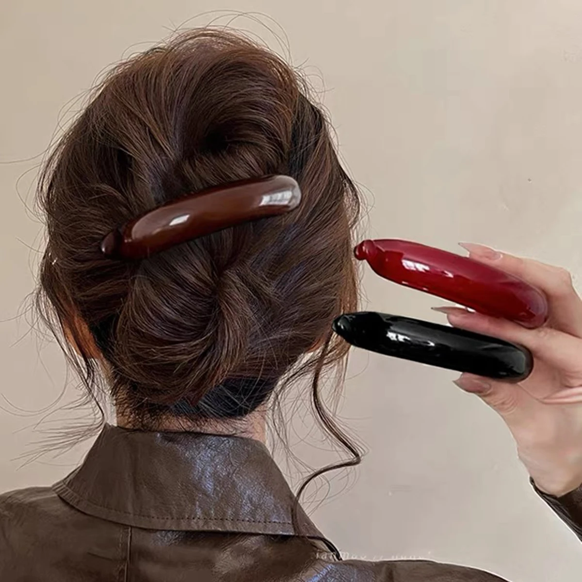 Jelly Color Banana Clip Hair Claw Ponytail Buckle Ponytail Holders Hairpins Barrettes Women Girls Barrettes Hair Accessories