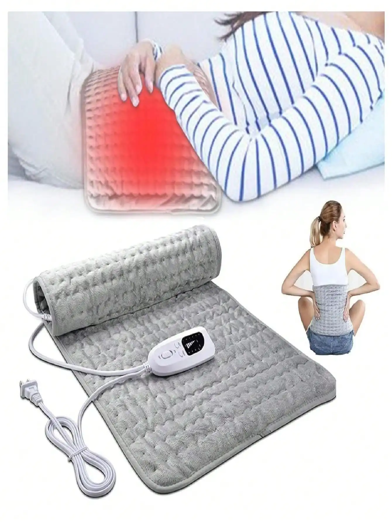 

Heating Pad, Electric Heating Pad For Neck, Shoulders, And Back With 6 Fast Heating Settings