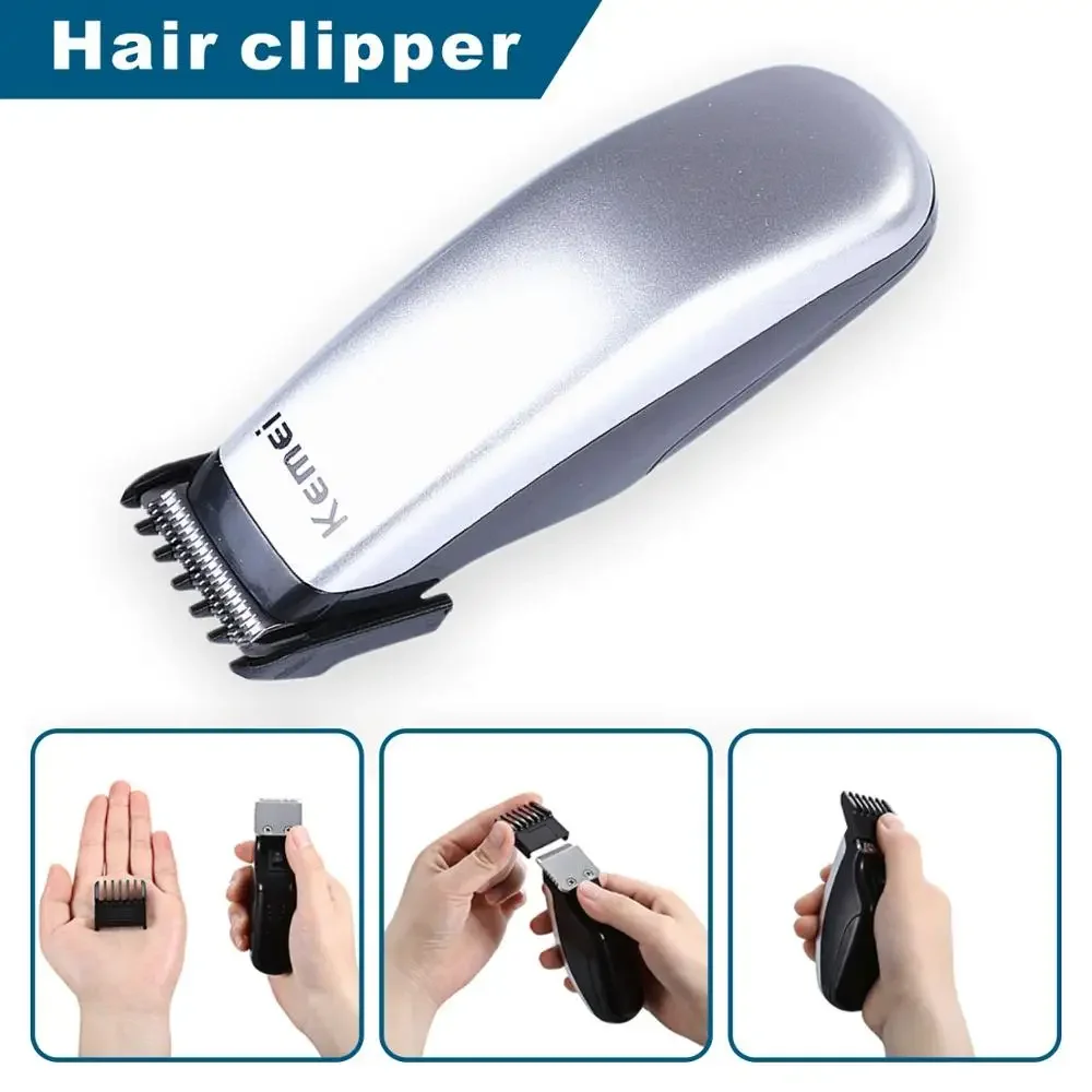 KM-666 Kemei حديثا تصميم مقص الشعر الكهربائية ماكينة قص الشعر الصغيرة ماكينة حلاقة اللحية للرجال أدوات نمط #2