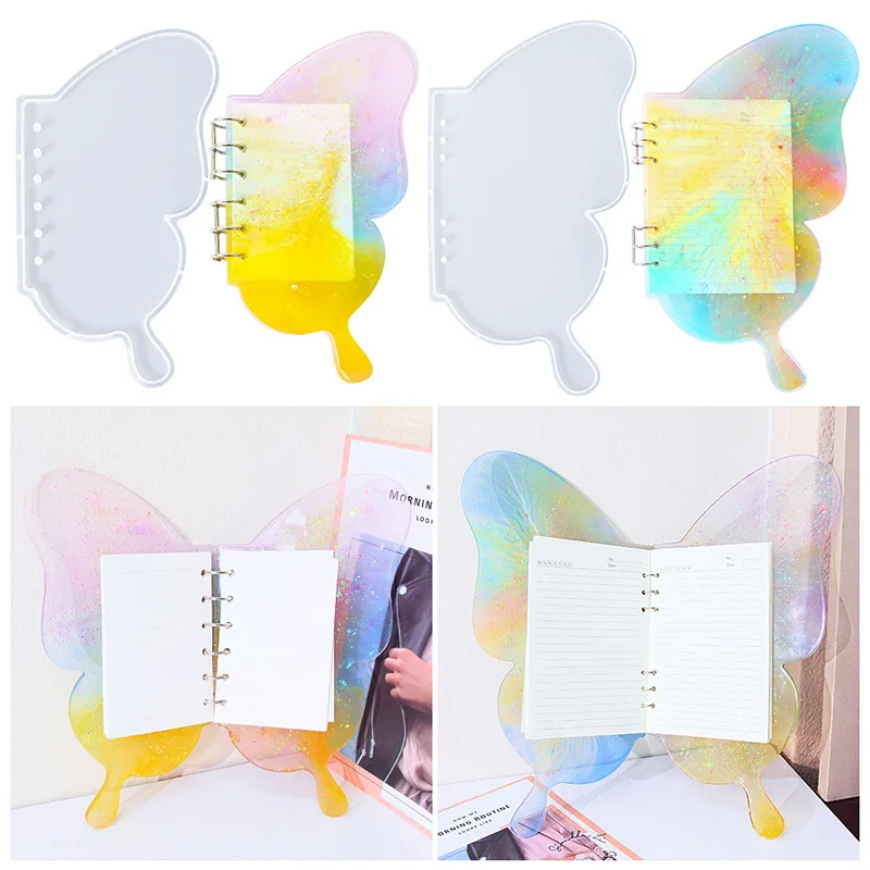 Butterfly Notebook Zestaw form do odlewania żywicy Formy silikonowe do okładki podręcznika Książka A5 i A7 Okładka Idealny zestaw do majsterkowania Żywica epoksydowa