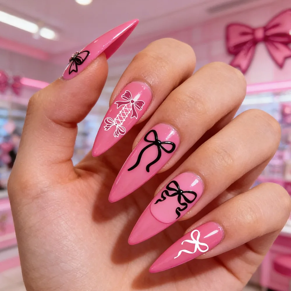 4pcs Bowknot Nail Stamping Plates Set