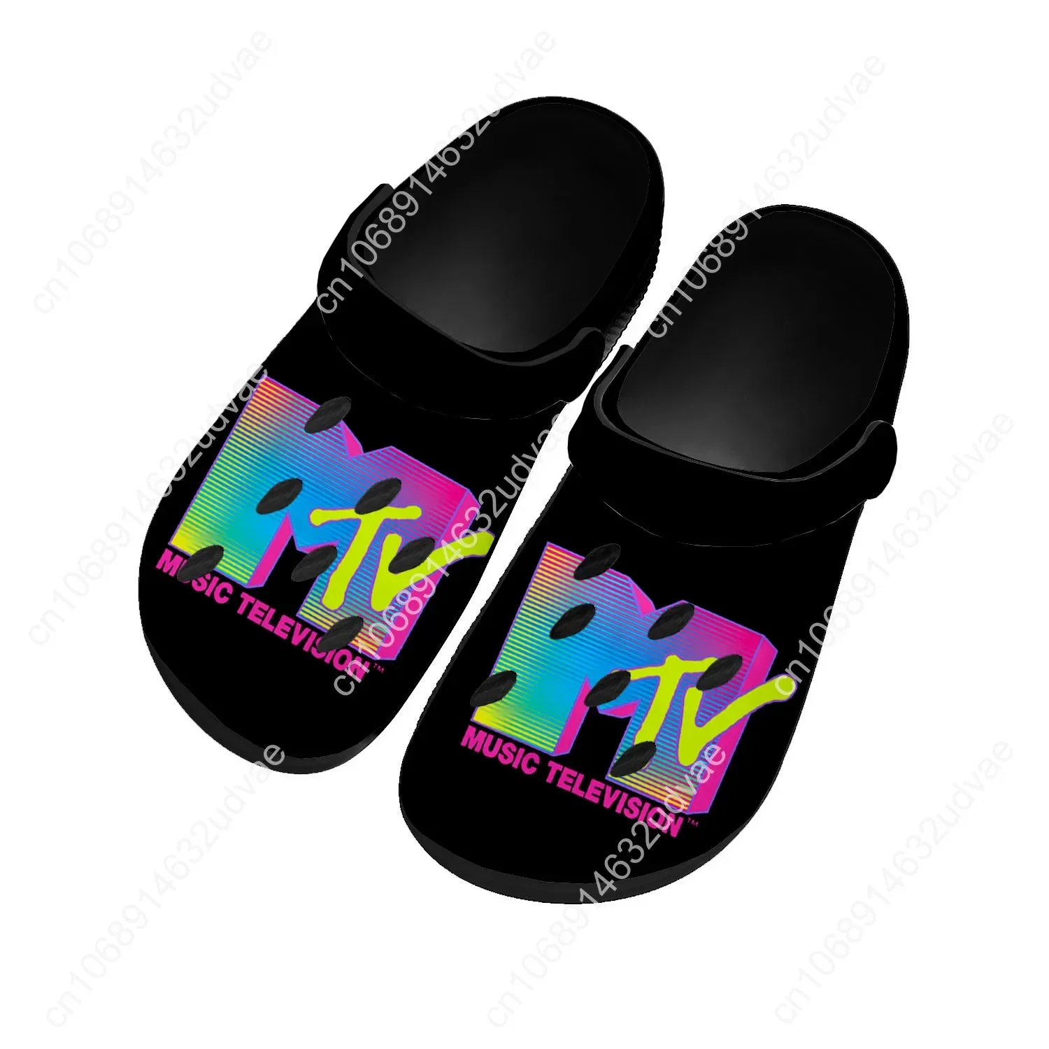 Mtv Music Television أحذية ماء رجل إمرأة مريح حديقة المنزل قباقيب تخصيص الصنادل الشاطئ ثقب تنفس النعال #3