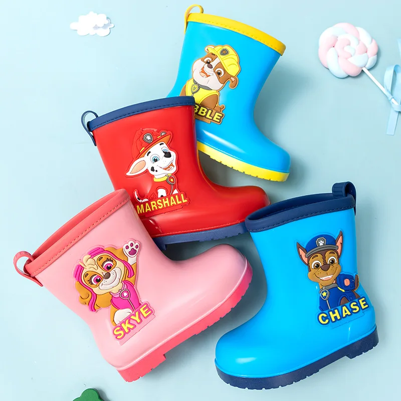 Paw Patrol Chase Children Rain Boots Baby Boys Girl EVA Non-slip Outdoor Cartoon Rain Boots Anti Slip Waterproof Water Boots