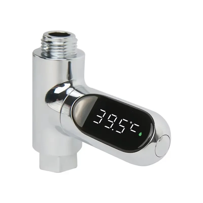 

ABRS-Water Shower Thermometer Water Temperature Monitor LED Display Flow Water Self-Generating Home Shower Faucets