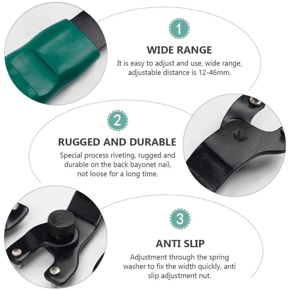 

Angle Grinder Wrench 12-46mm Adjustable Spanner Wrench Anti-Slip Nut Plastic Handle Suitable All Grinders Durable
