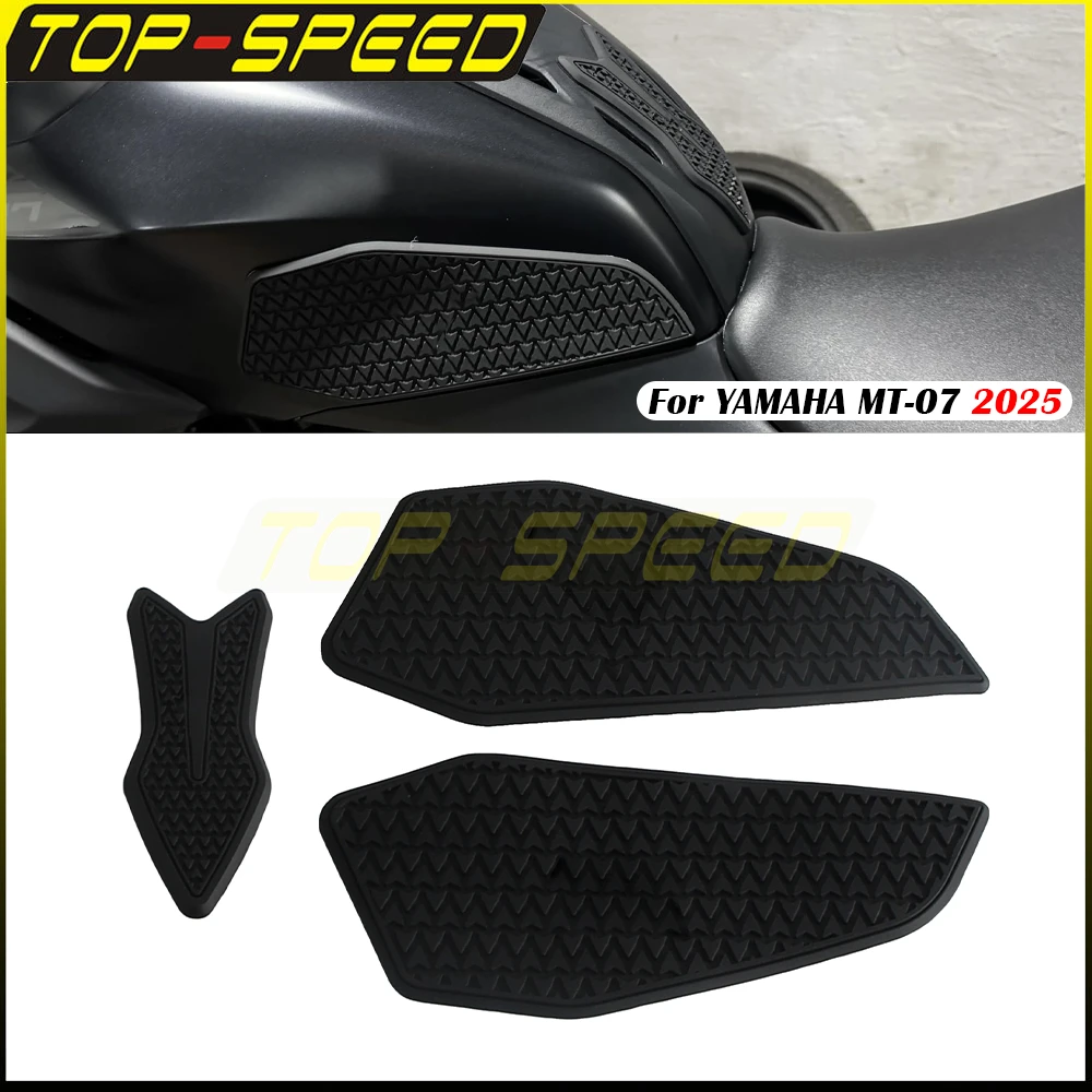 MT-07 2025 Tank Pad Motorcycle Fuel Tank Stickers Waterproof Rubber Side Fuel Tank Pads Protector For Yamaha MT07 MT-07 2025