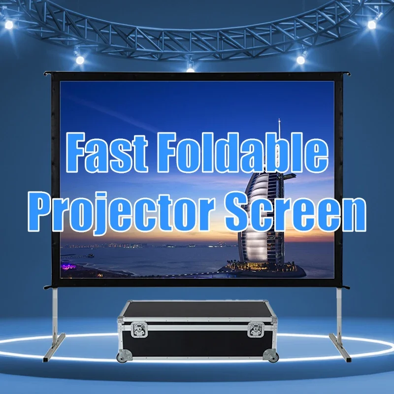 4k Full HD Foldable Screen Portable Front and Rear Projection 150