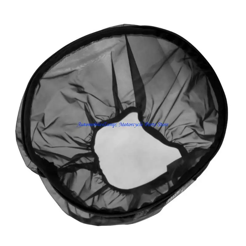 H7BD Motorcycle Air Filter Heavy Breather Rain Sock Black Protective Cover Air Cleaners Dust Cover 16x11cm