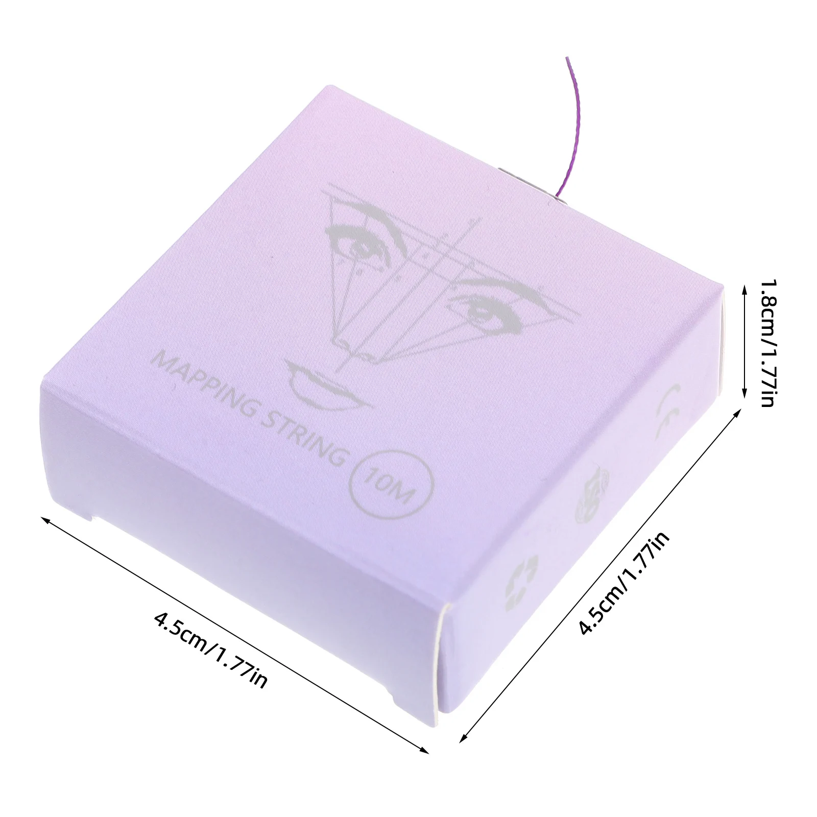 1 caja de 10M, cuerda para mapeo de cejas, herramienta para enhebrar cejas, regla moldeadora simétrica, guía de maquillaje, Kit de medida de línea, accesorios para tatuaje