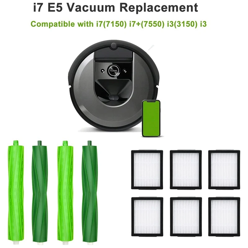 فلاتر بديلة Irobot Roomba ، أجزاء بكرات ، I3 ، Evo J7 Plus ، I8 ، E6 ، E5 ، I4 ، I6 ، I1 ، تجديد الملحقات