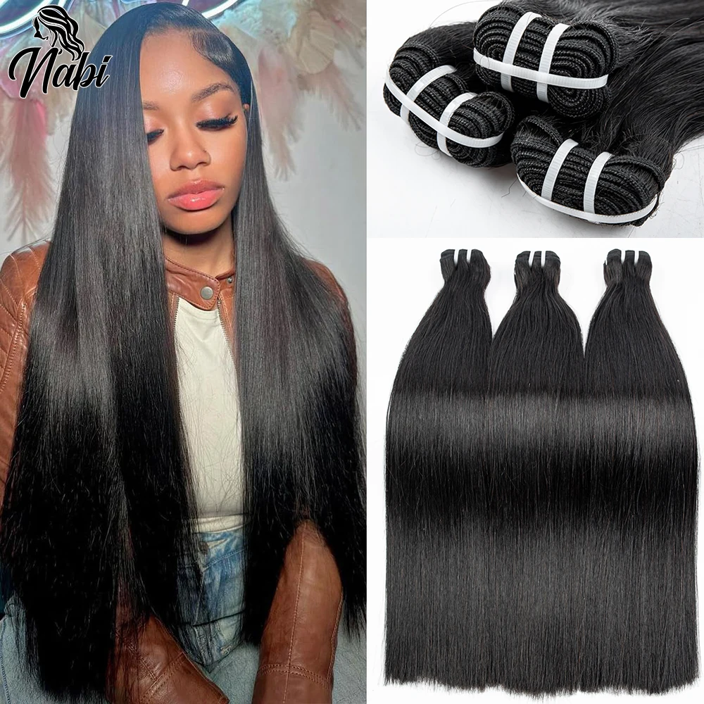 Nabi 16A Silky Straight Human Hair Weaving Bundles 6-24 inch 100% Vietnamese Human Hair Bundles Sew-in Wigs For Black Women