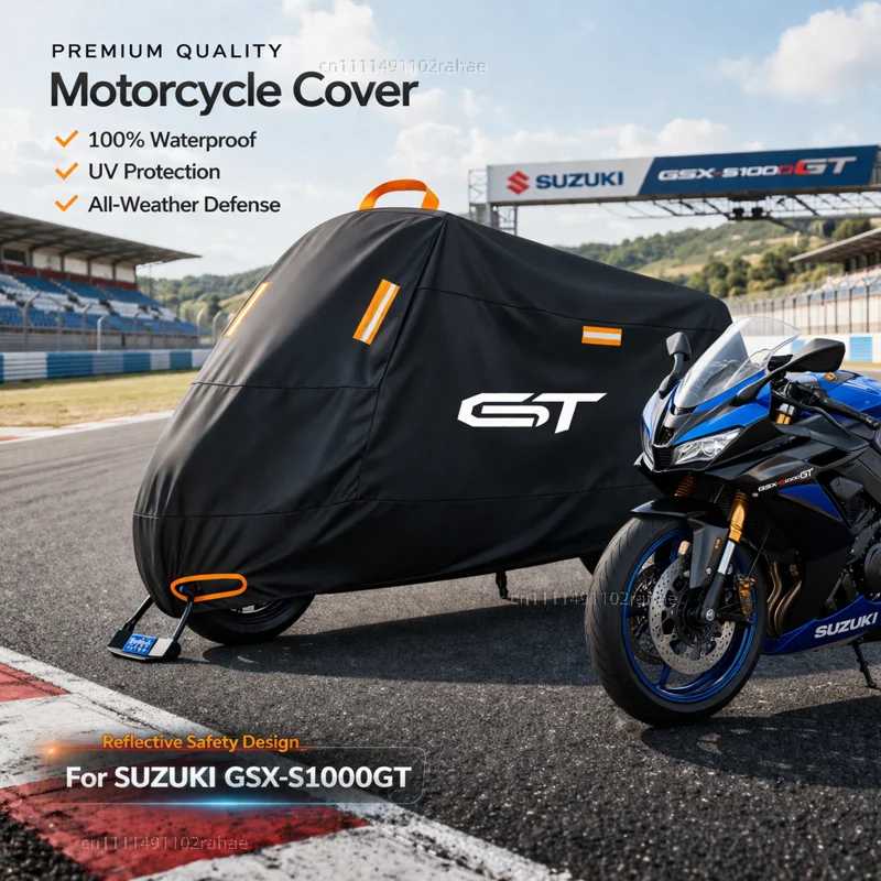 

For SUZUKI GSXS-GT Outdoor Motorcycle Cover Waterproof Heavy Duty Polyester Tarpaulin UV Protective Rain Dust Sun Scooter Cover
